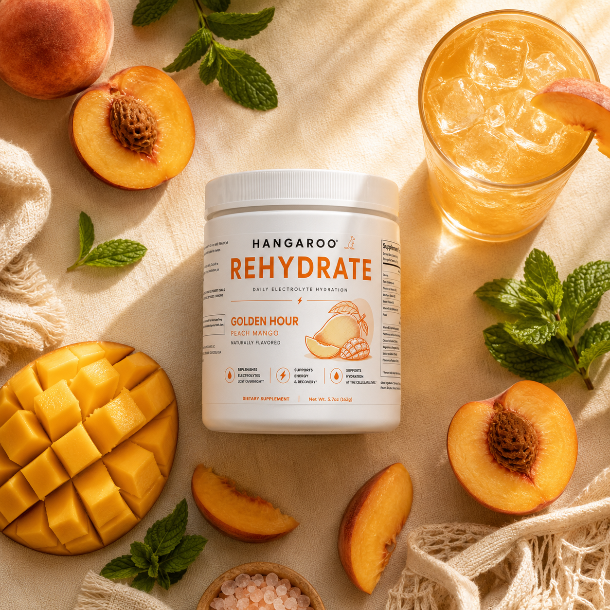 Hangaroo Rehydrate — Golden Hour (Peach Mango)