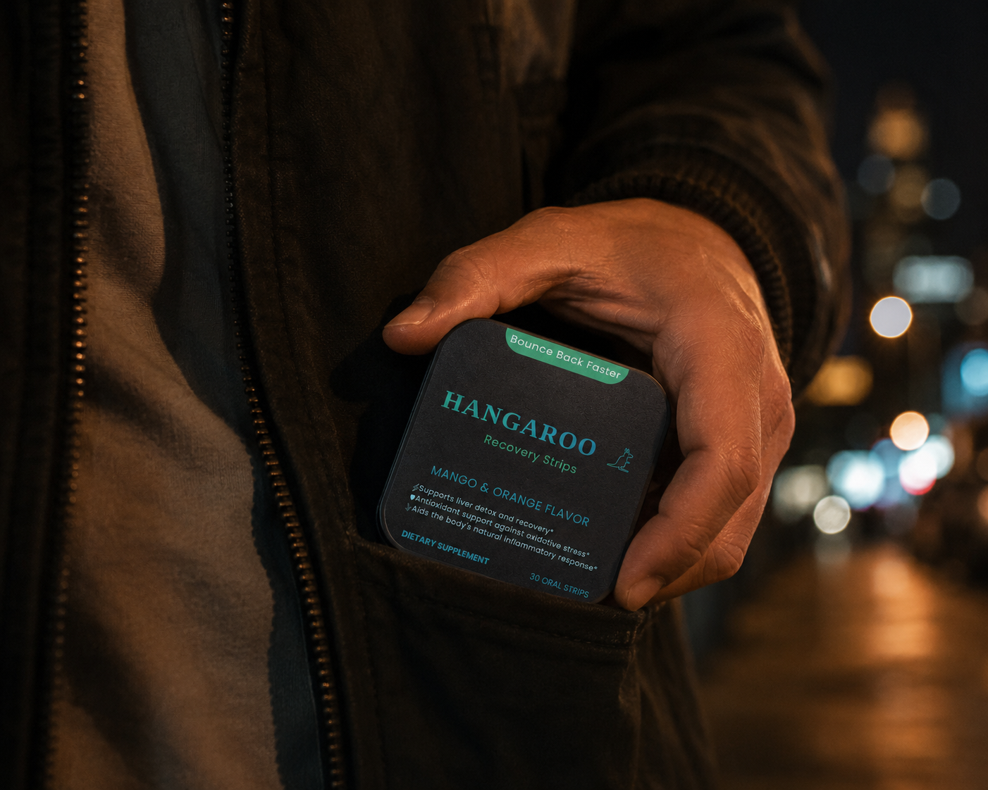 Hangaroo Bounce Strips™ — Mango & Orange | Hangover Recovery